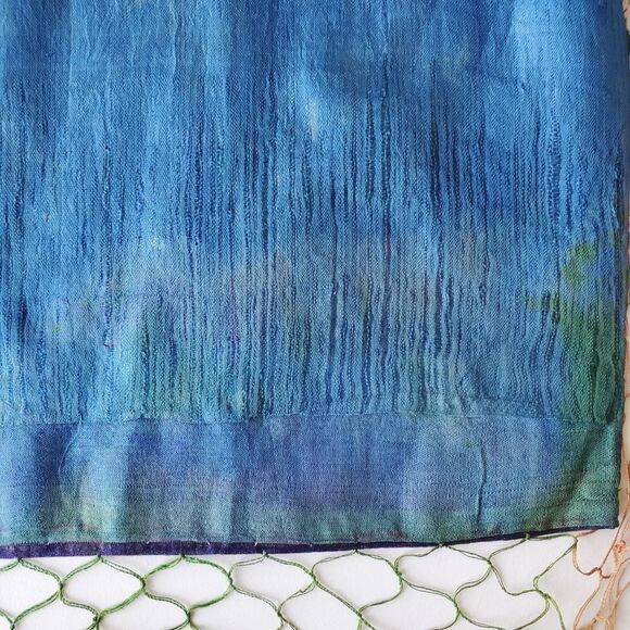 Vtg Purple Floral Embroidered Small Tablecloth Square Satin Decorative Accent - Picture 13 of 16